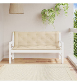 Coussins de banc de jardin 2 pcs beige 150x50x7 cm tissu Oxford