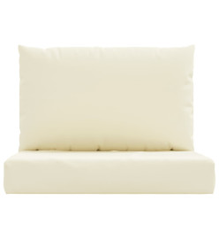 Coussins de palette 2 pcs blanc crème tissu oxford