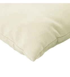 Coussins de palette 3 pcs blanc crème tissu oxford