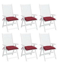 Coussins de palette lot de 6 rouge bordeaux 50x50x7 cm