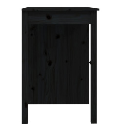 Bureau Noir 100x50x75 cm Bois massif de pin