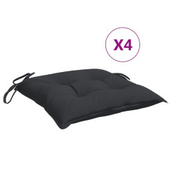 Coussins de palette lot de 4 noir 50x50x7 cm tissu oxford