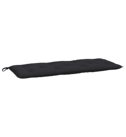 Coussins de banc de jardin 2 pcs noir 120x50x7 cm tissu Oxford