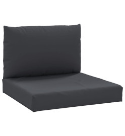 Coussins de palette 2 pcs noir tissu oxford