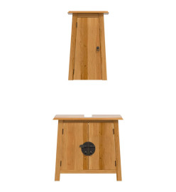 Ensemble de meubles de salle de bain 2 pcs bois de pin massif