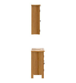 Ensemble de meubles de salle de bain 2 pcs bois de pin massif