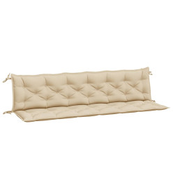 Coussins de banc de jardin 2 pcs beige 200x50x7 cm tissu Oxford