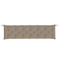 Coussin de banc de jardin taupe 200x50x7 cm tissu oxford