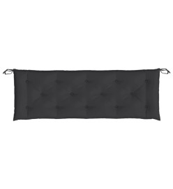 Coussins de banc de jardin 2 pcs noir 150x50x7 cm tissu Oxford