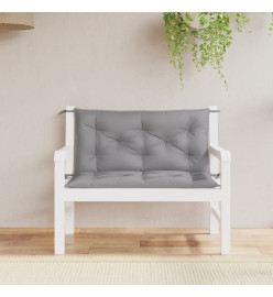 Coussins de banc de jardin 2 pcs gris 100x50x7 cm tissu Oxford