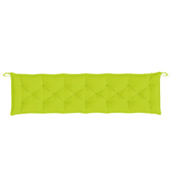 Coussins de banc de jardin 2 pcs vert vif tissu Oxford