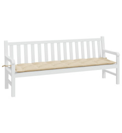 Coussin de banc de jardin beige 200x50x7 cm tissu oxford