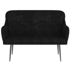 Banc Noir 110x76x80 cm Velours