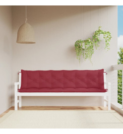 Coussins de banc de jardin 2 pcs rouge bordeaux tissu Oxford