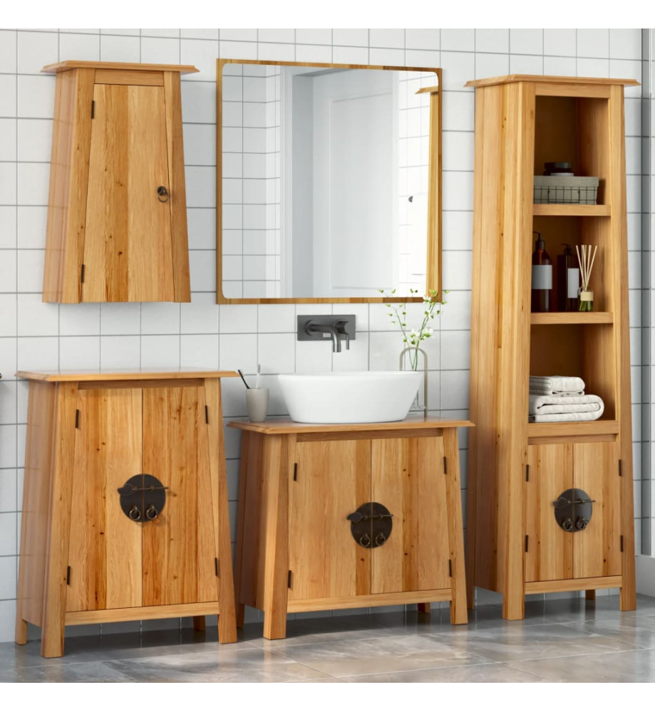 Ensemble de meubles de salle de bain 4 pcs bois de pin massif