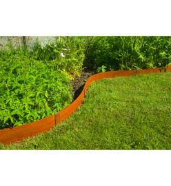 Nature Bordures de jardin 3 pcs 91,4x10,2 cm acier corten