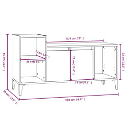 Meuble TV Chêne sonoma 100x35x55 cm Bois d'ingénierie