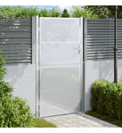 Portail de jardin 100x180 cm acier inoxydable