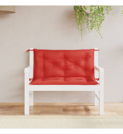 Coussins de banc de jardin 2 pcs rouge 100x50x7 cm tissu Oxford