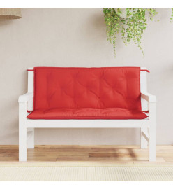 Coussins de banc de jardin 2 pcs rouge 120x50x7 cm tissu Oxford