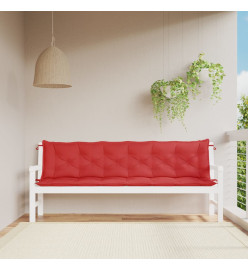 Coussins de banc de jardin 2 pcs rouge 200x50x7 cm tissu Oxford