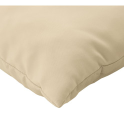 Coussins de palette 3 pcs beige tissu oxford