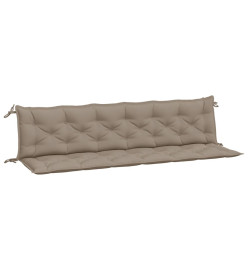 Coussins de banc de jardin 2 pcs taupe 200x50x7 cm tissu Oxford