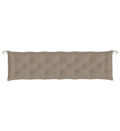 Coussins de banc de jardin 2 pcs taupe 200x50x7 cm tissu Oxford