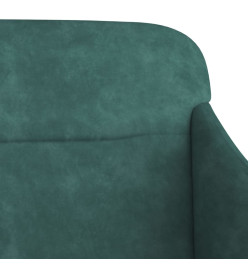 Banc Vert foncé 110x76x80 cm Velours