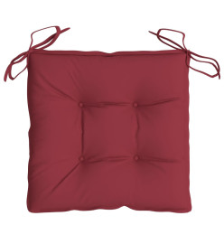 Coussins de chaise 6 pcs rouge bordeaux 40x40x7 cm tissu oxford