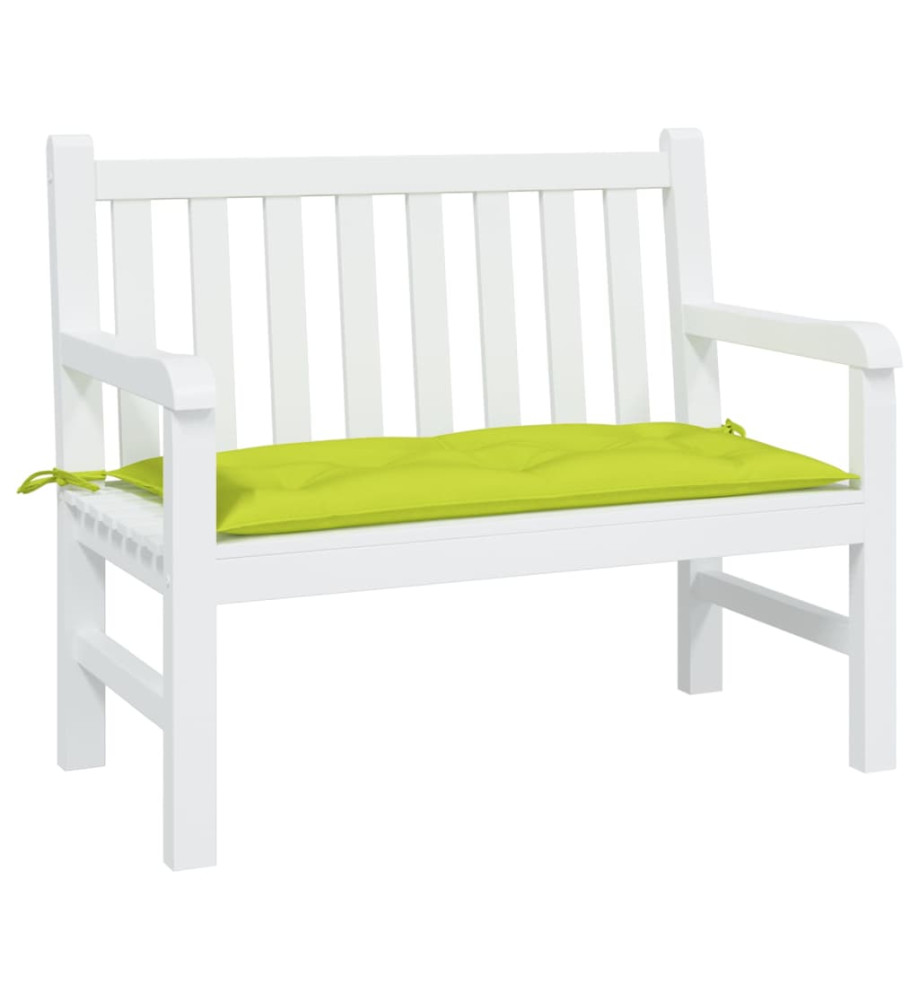 Coussin de banc de jardin vert brillant 100x50x7cm tissu oxford