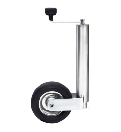 Roue jockey 60 mm avec 2 tubes de support et 3 pinces fendues