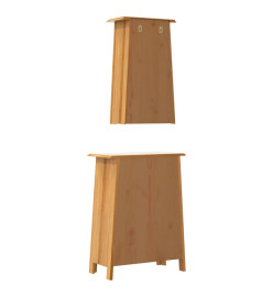 Ensemble de meubles de salle de bain 2 pcs bois de pin massif