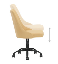 Chaise pivotante de bureau Jaune Tissu