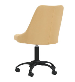 Chaise pivotante de bureau Jaune Tissu