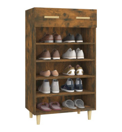 Meuble à chaussures Chêne fumé 60x35x105 cm Bois d'ingénierie