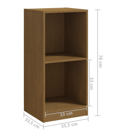 Armoire d'appoint Marron miel 35,5x33,5x76cm Bois de pin massif