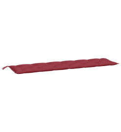 Coussin de banc de jardin rouge bordeaux 200x50x7 cm