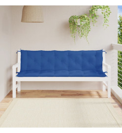 Coussins de banc de jardin 2 pcs bleu 180x50x7 cm tissu Oxford