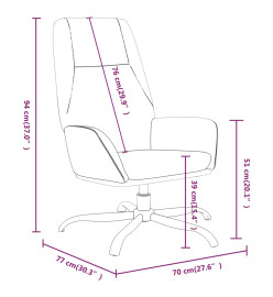 Chaise de relaxation Gris clair Similicuir daim