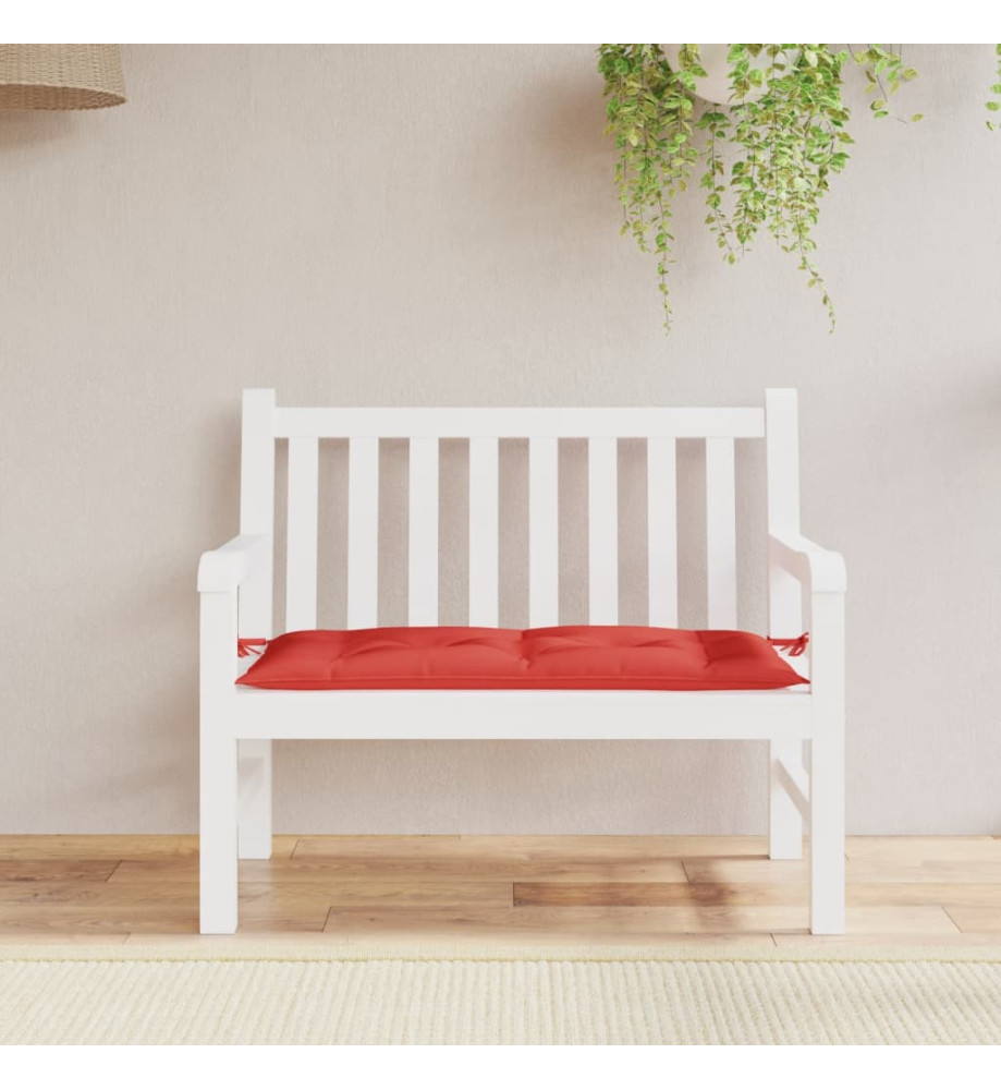 Coussin de banc de jardin rouge 110x50x7 cm tissu oxford Coussin de banc de jardin rouge 110x50x7 cm tissu oxford