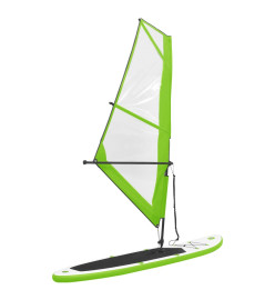 Ensemble de planche SUP gonflable avec voile Vert et blanc