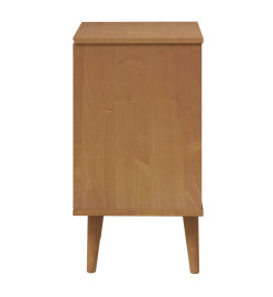 Table de chevet MOLDE Marron 40x35x65 cm Bois de pin solide