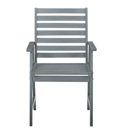 Chaises à dîner d'extérieur 2 pcs avec coussins Acacia massif