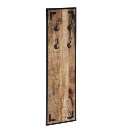 Porte-manteau 35x8x110 cm bois de manguier massif brut