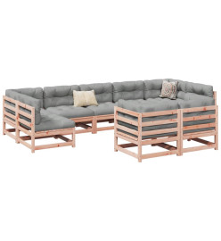 Salon de jardin 9 pcs bois massif sapin de douglas
