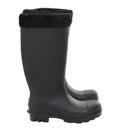 Bottes de pluie avec chaussettes amovibles noir taille 38 PVC