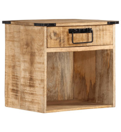 Table de chevet 40x30x37 cm bois de manguier massif