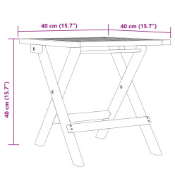 Chaise longue avec table gris bois massif d'acacia