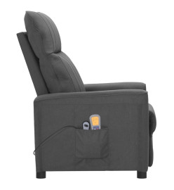 Fauteuil électrique de massage Gris foncé Tissu